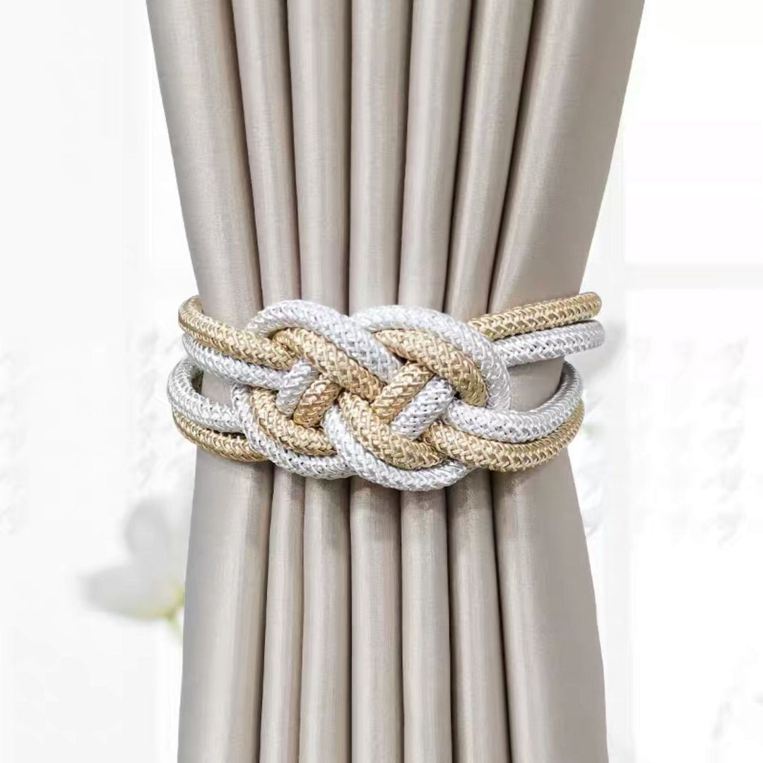 Decorative curtain tieback with braided design Kalsten