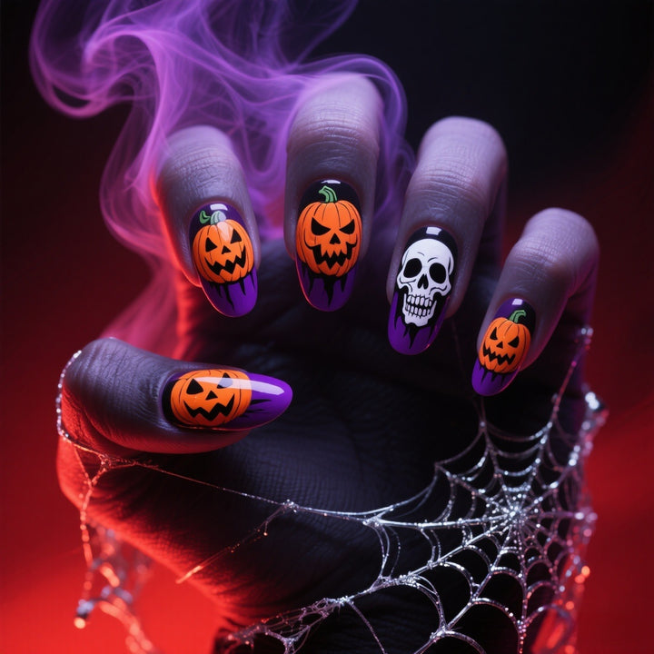 Acrylic nail set with Halloween motif Kalsten