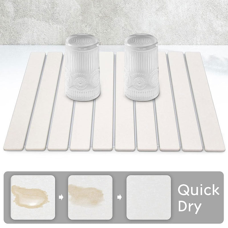 Decorative Marble Striped Kitchen Drying Mat