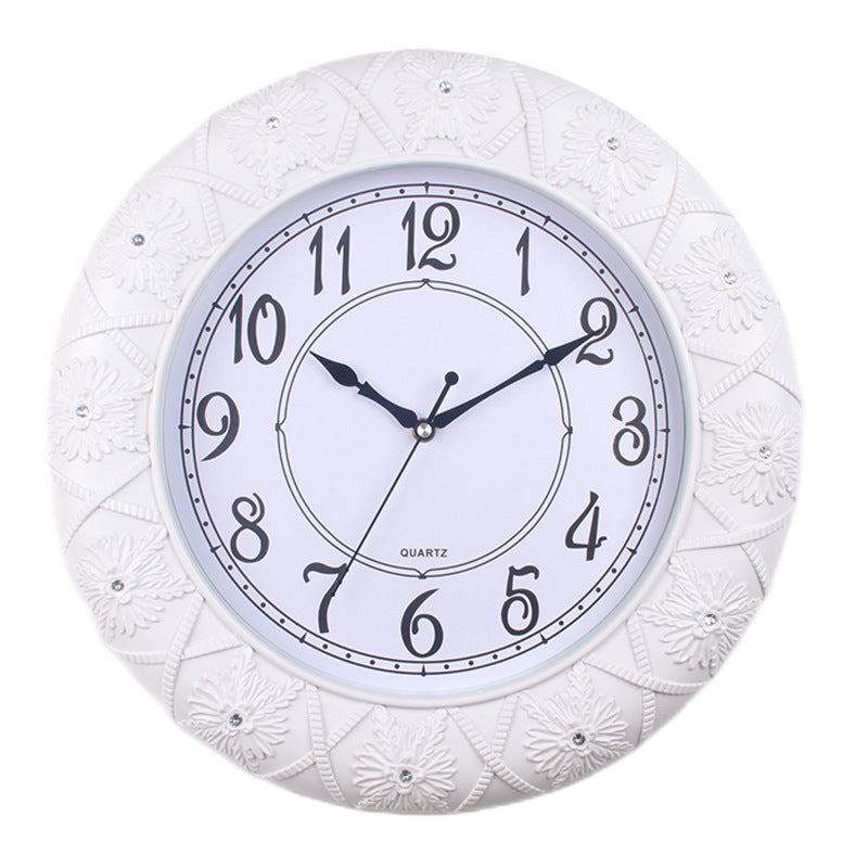 Elegant Wall Clock with Filigree Flower Design Kalsten