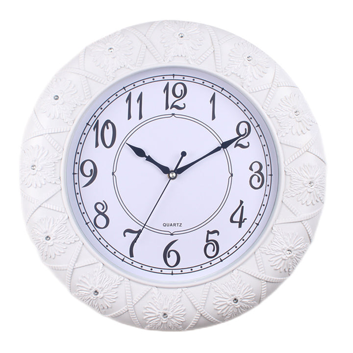 Elegant Wall Clock with Filigree Flower Design Kalsten