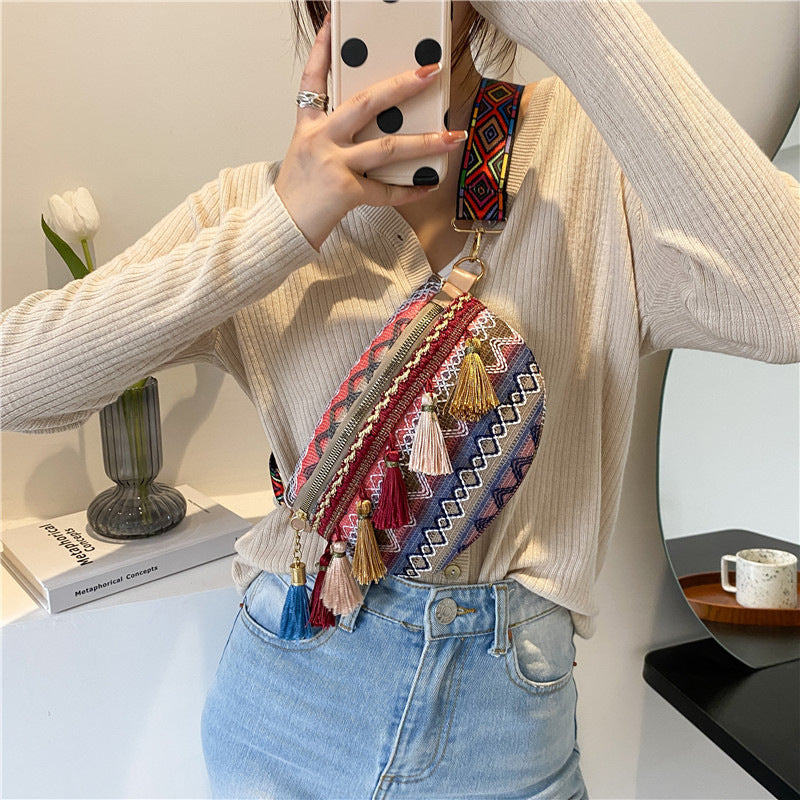Colorful Embroidered Crossbody Bag Kalsten