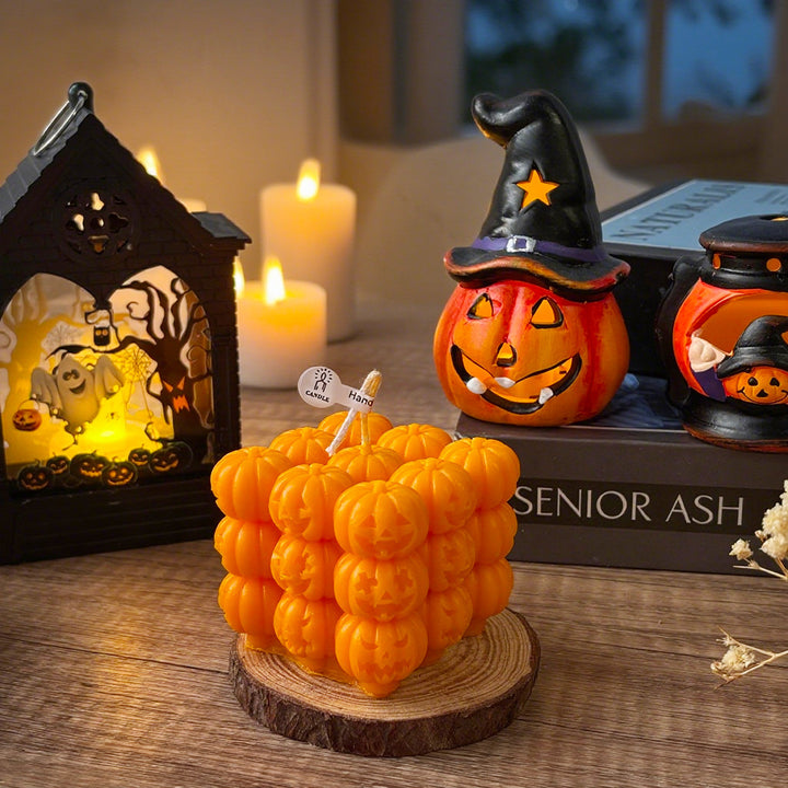 Pumpkin-Shaped Decorative Candle
