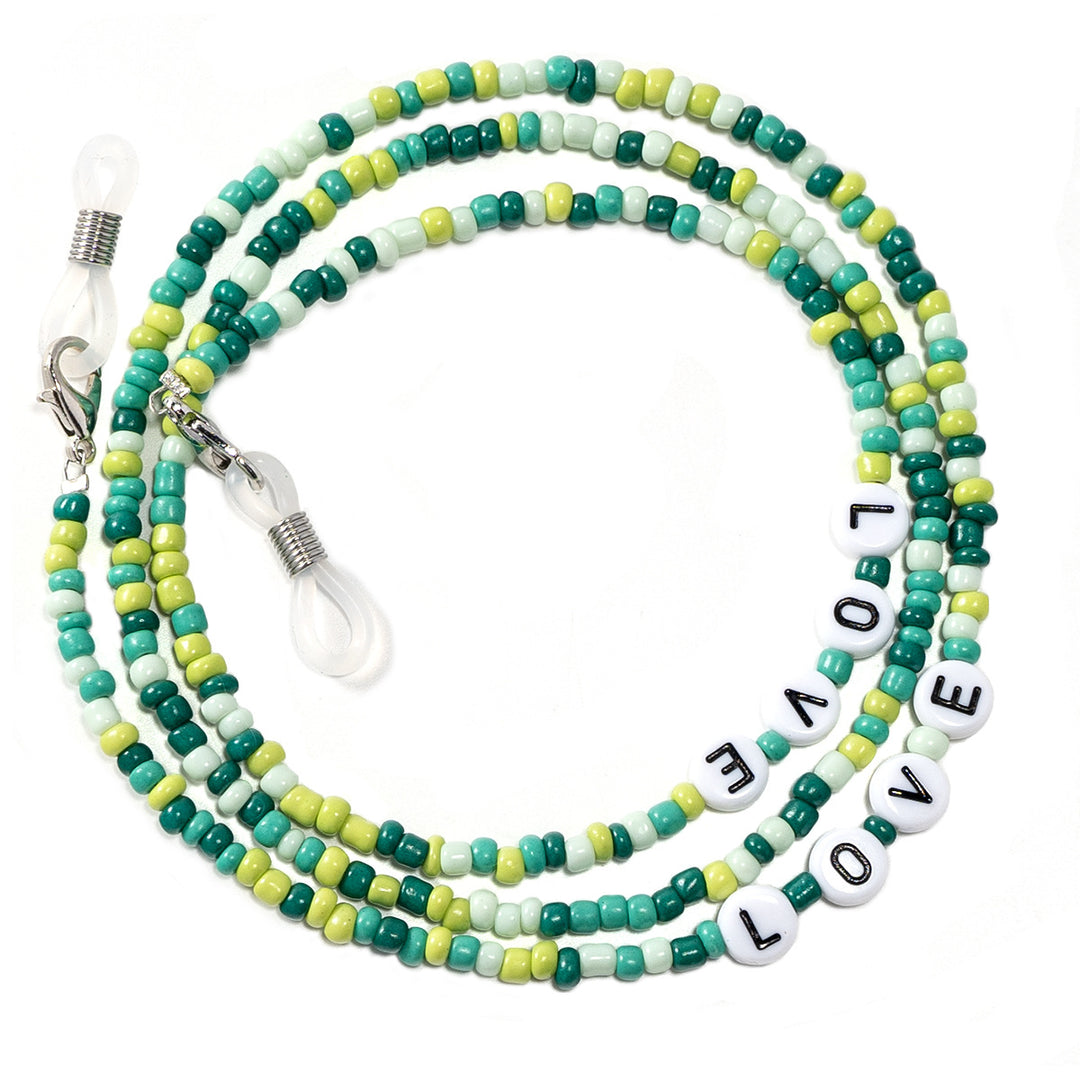Love-themed Beaded Eyewear Chain Kalsten