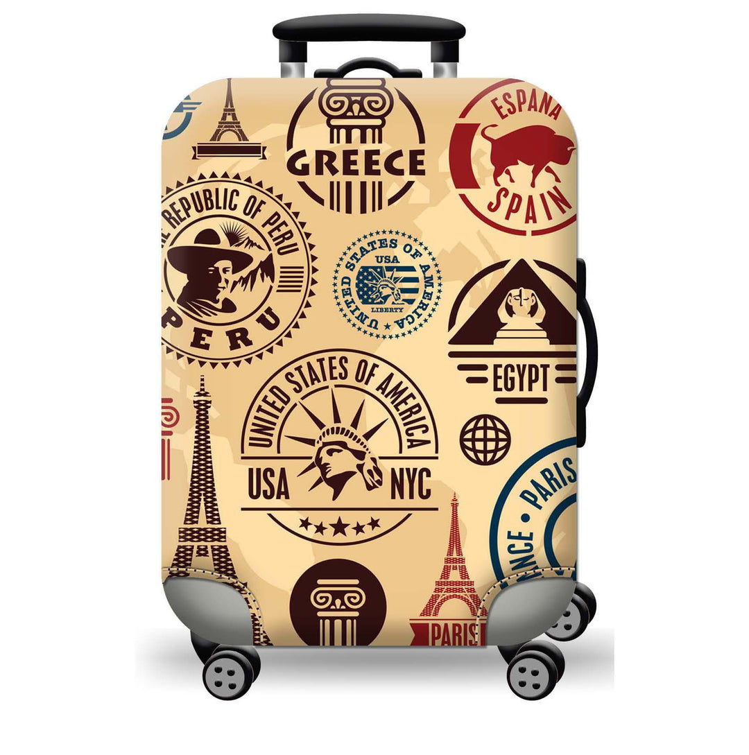 Hard Shell Luggage with Earth Design Kalsten