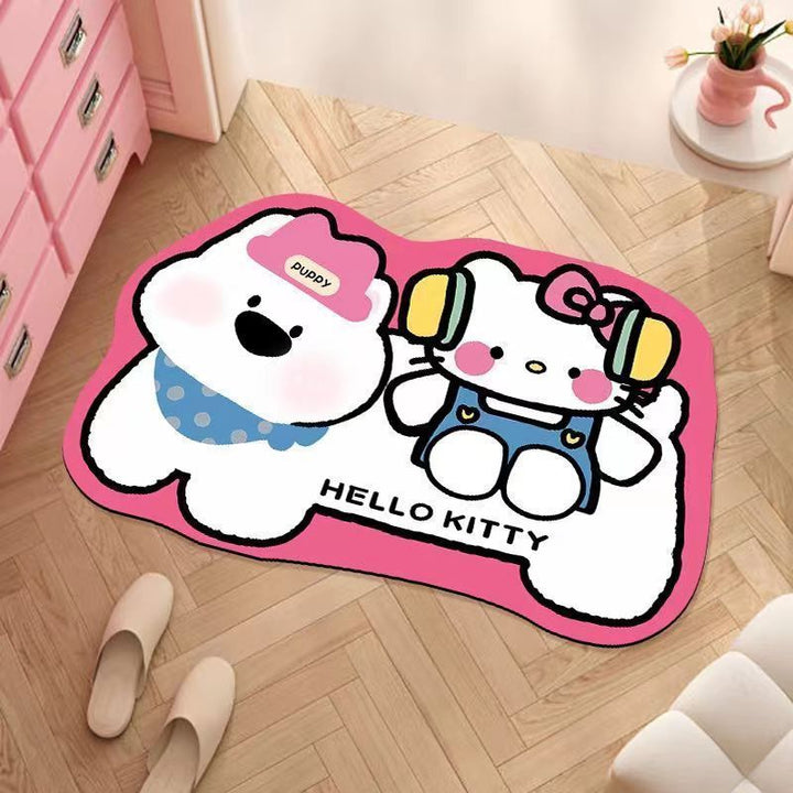 Cute Cartoon-Themed Plush Bath Mat
