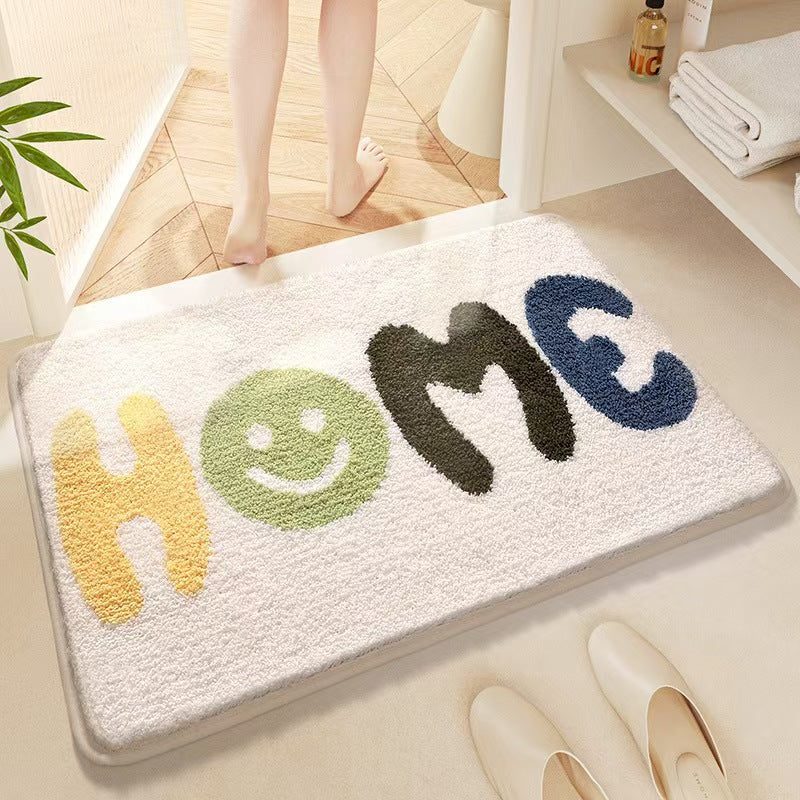 Cozy Rainbow-Themed Bath Mat