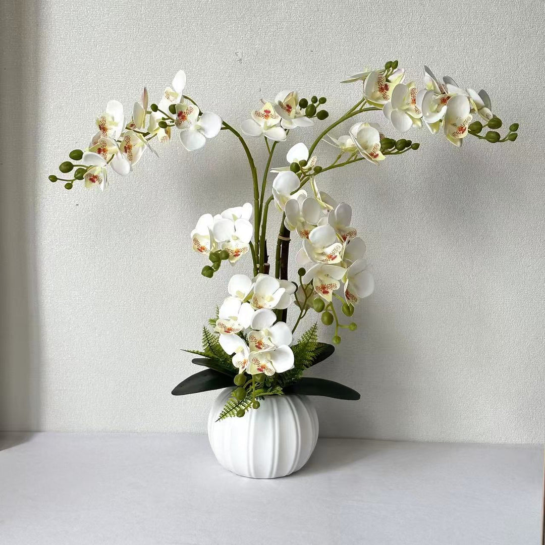 Elegant Faux Orchid Bouquet for Home Decor Display
