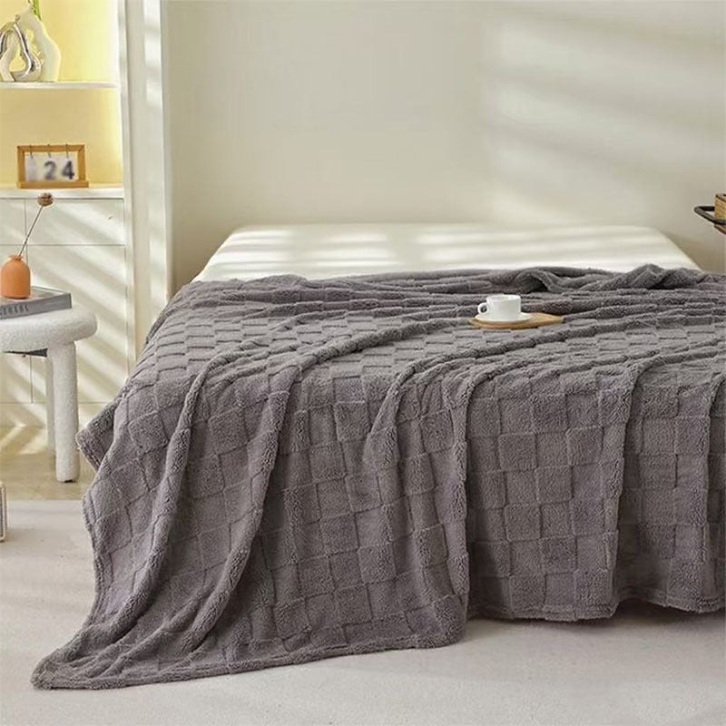 Women Plush Bedspread with Textured Design Kalsten