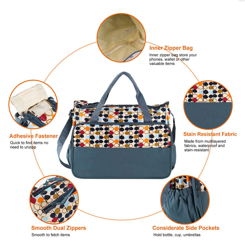 Multi-Functional Diaper Bag Tote with Changing Mat Kalsten