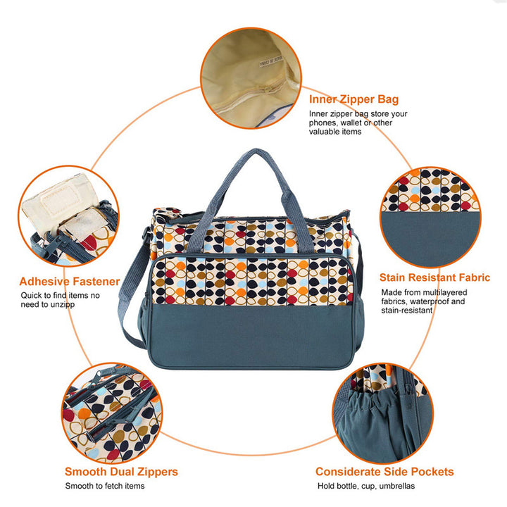 Multi-Functional Diaper Bag Tote with Changing Mat Kalsten