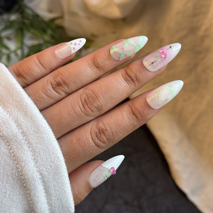 Elegant Floral Art Press-On Nail Set Kalsten