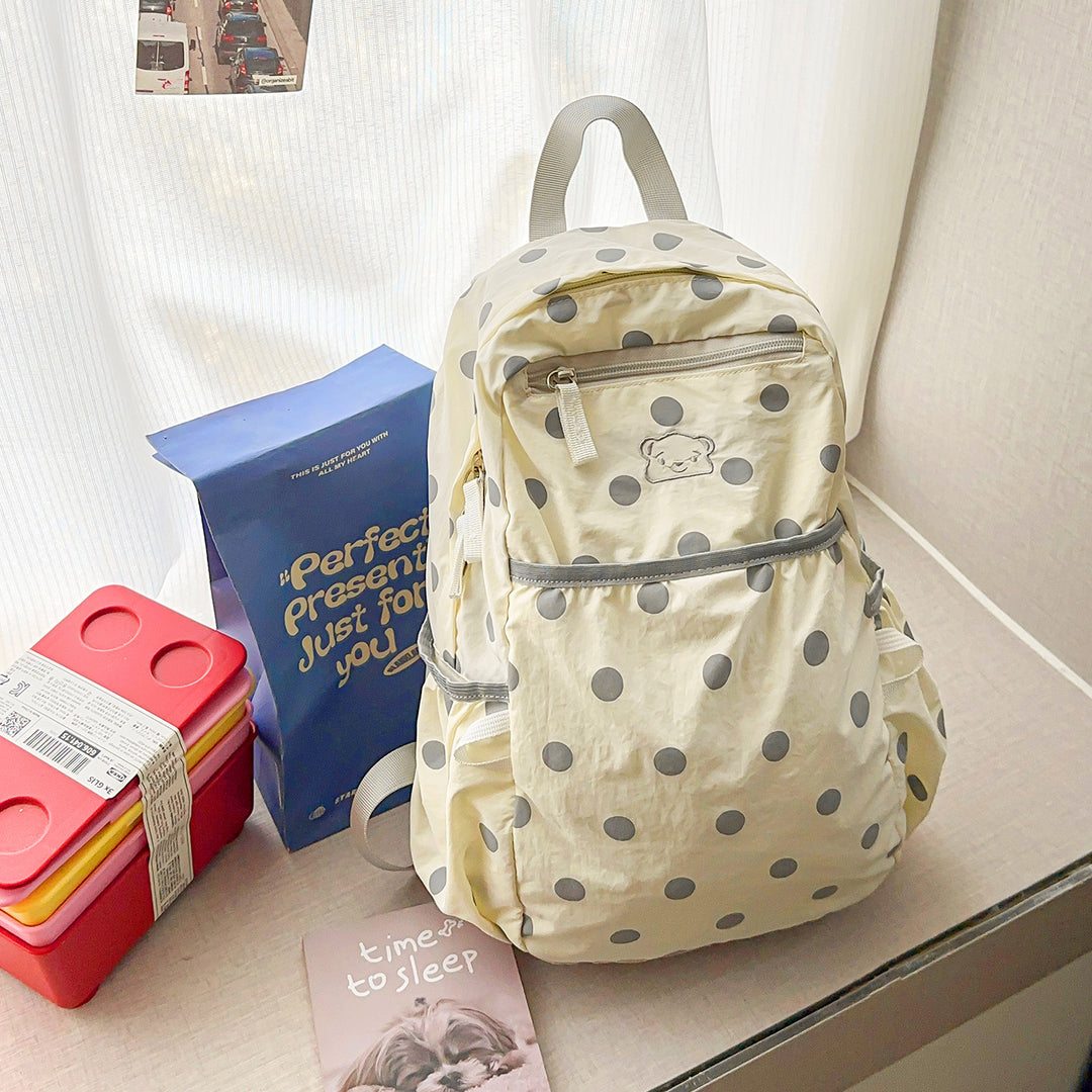 Casual Polka Dot Backpack Kalsten