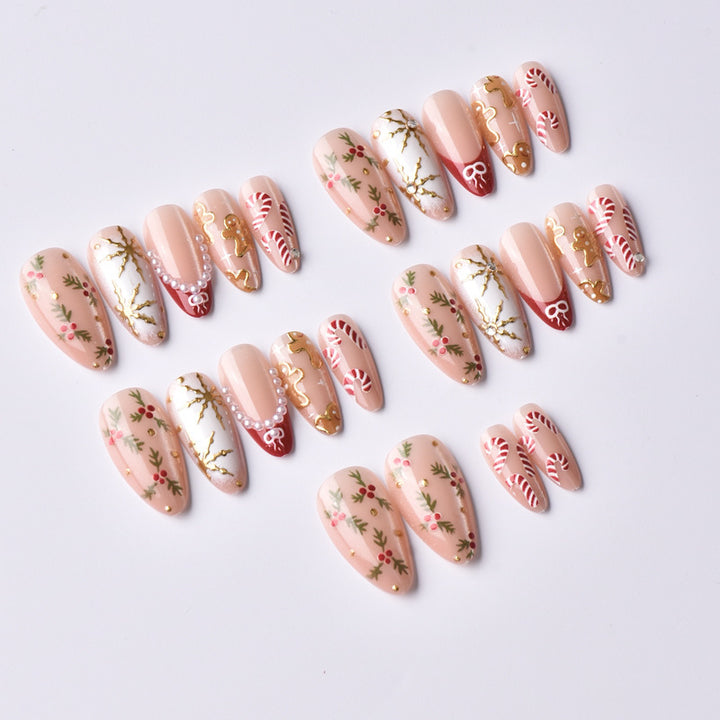 Elegant Artificial Nail Collection with Luxurious Accents Kalsten