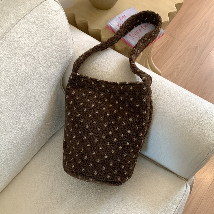 Soft Plush Utility Shoulder Bag