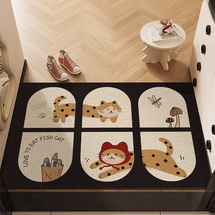Playful Dog-Themed Decorative Entrance Rug