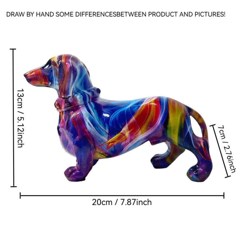 Creative decoration figure of a dachshund Kalsten