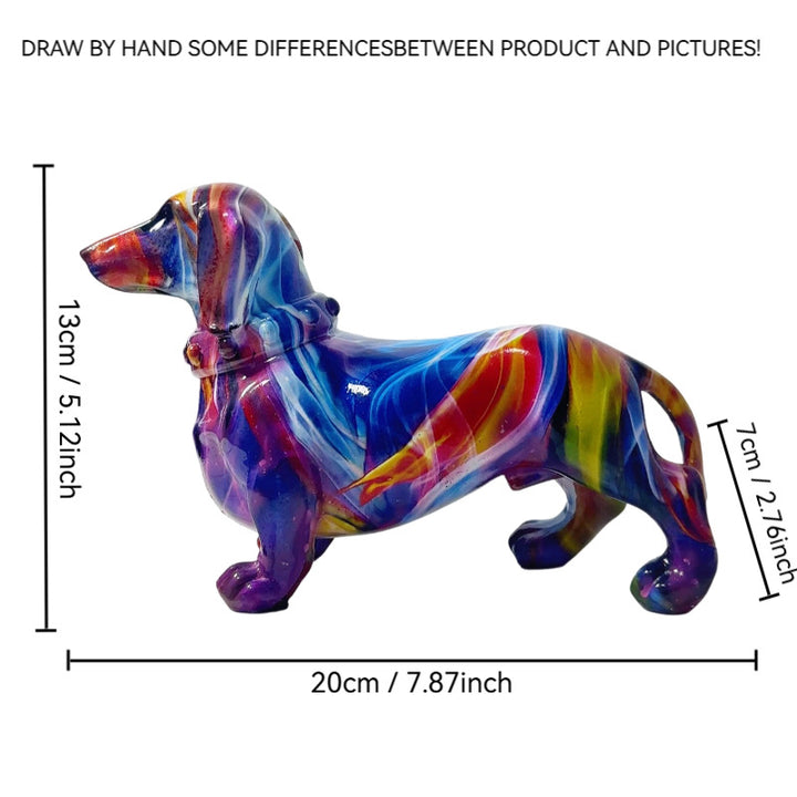 Creative decoration figure of a dachshund Kalsten