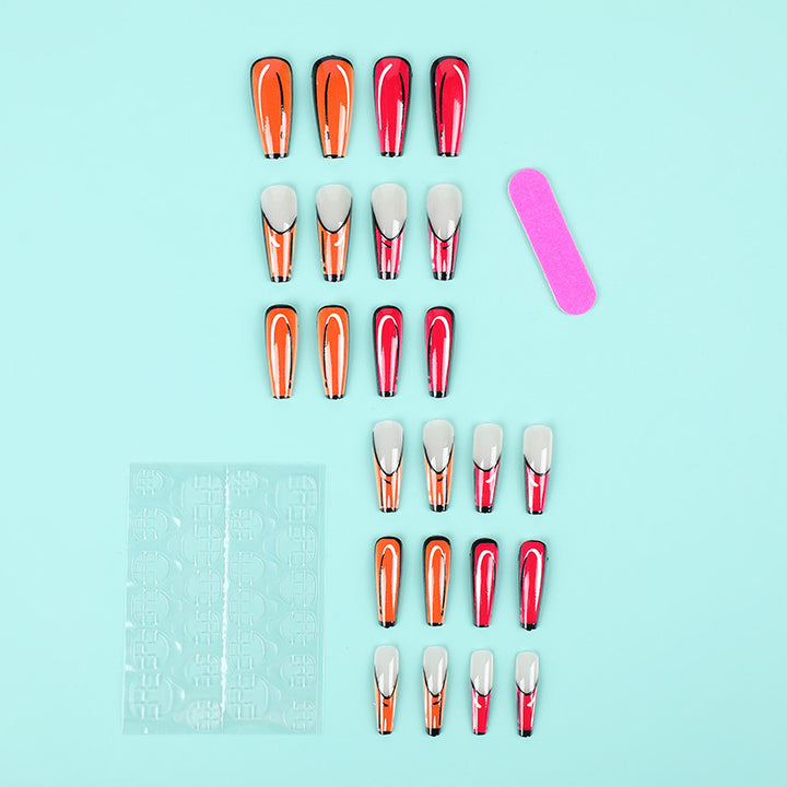 Creative artificial nails with modern color play Kalsten