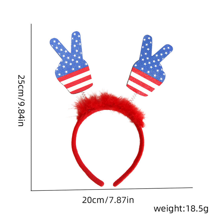 Unisex nan more patriotic festival headband with star and flag pom poms Kalsten