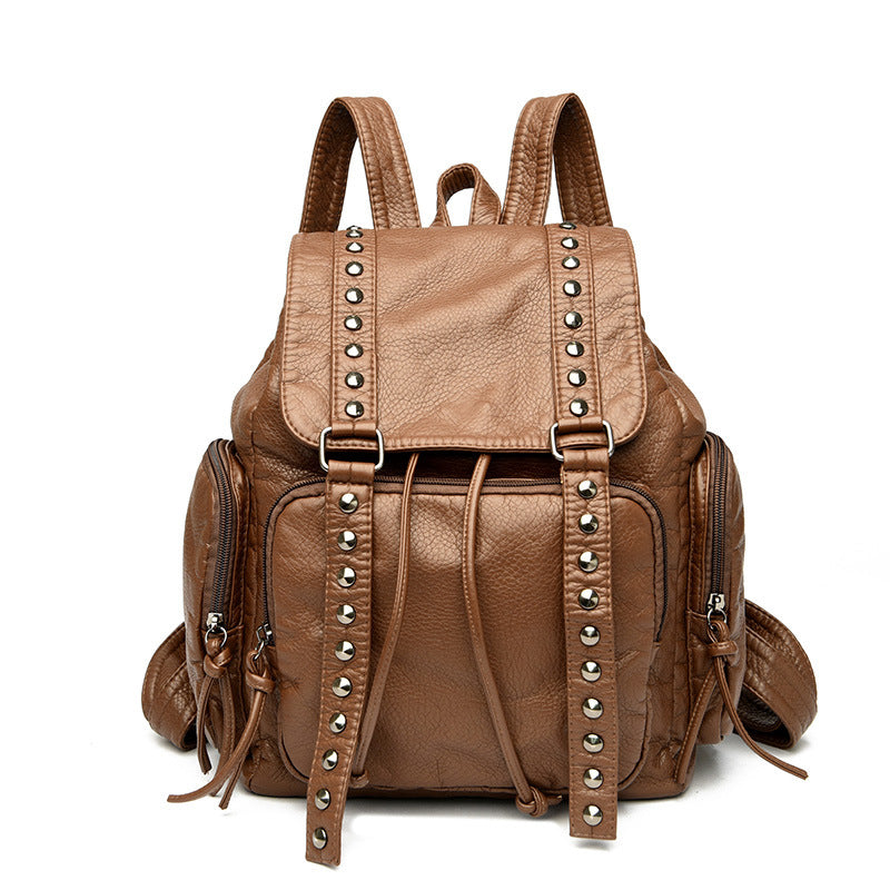 Stylish Studded Faux Leather Backpack