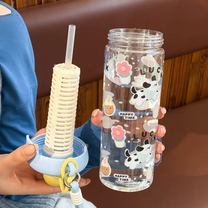 Women’s water bottle with cheerful design and fruit infusion insert Kalsten