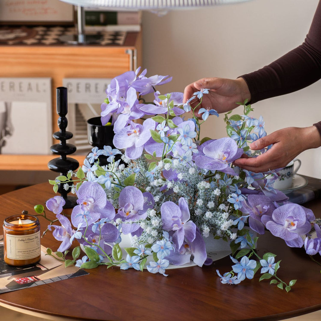 Lifelike Orchid Floral Centerpiece