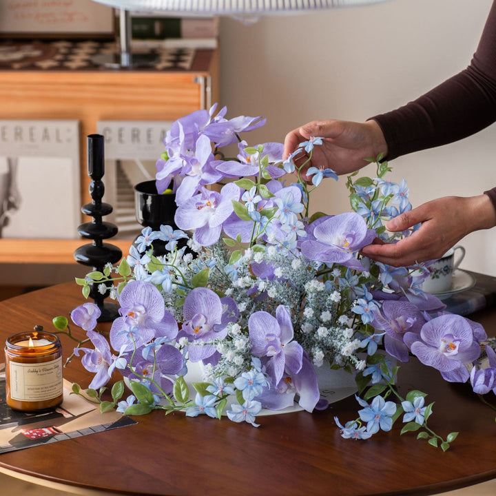 Lifelike Orchid Floral Centerpiece