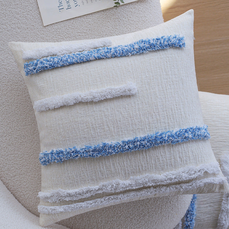 Decorative cushion cover with fluffy tufted loops and concealed zipper Kalsten
