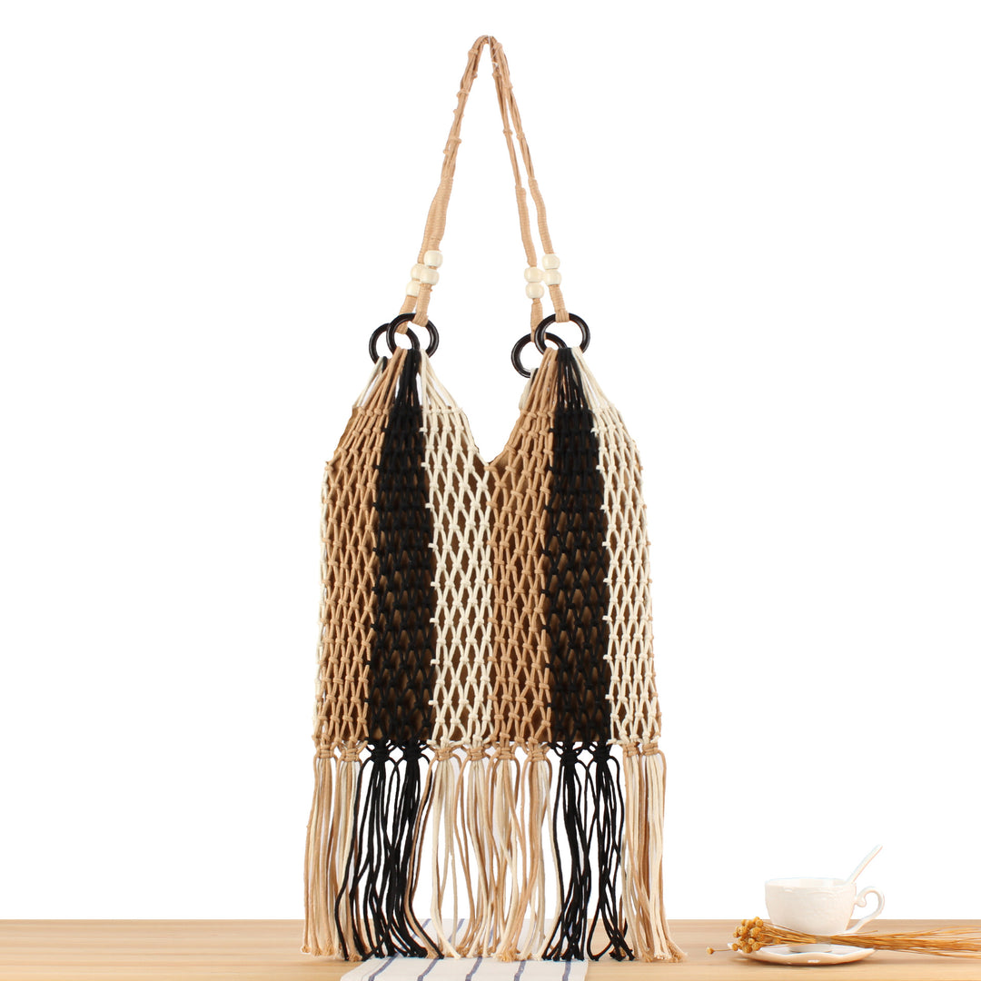 Net shopper with fringe accents Kalsten