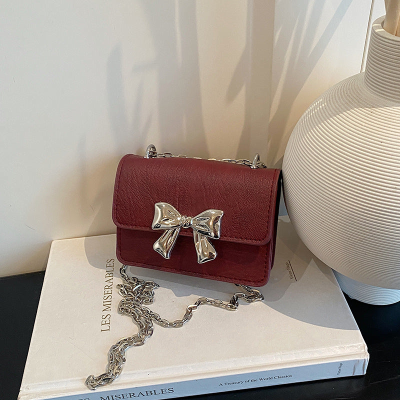 WoCharming Bow-Embellished Mini Handbag Kalsten