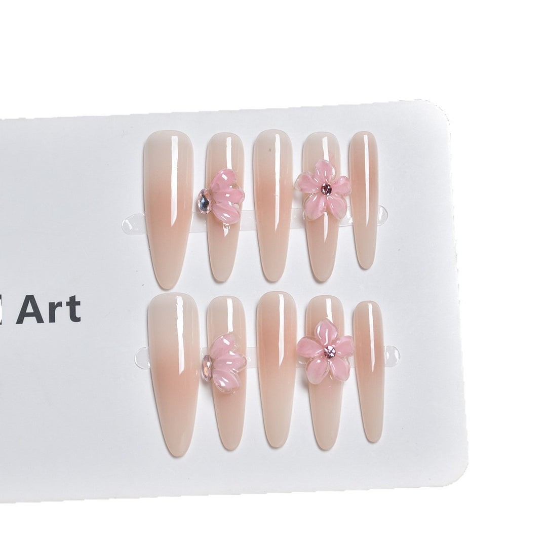 Floral-Design Press-On Nail Extensions Kalsten