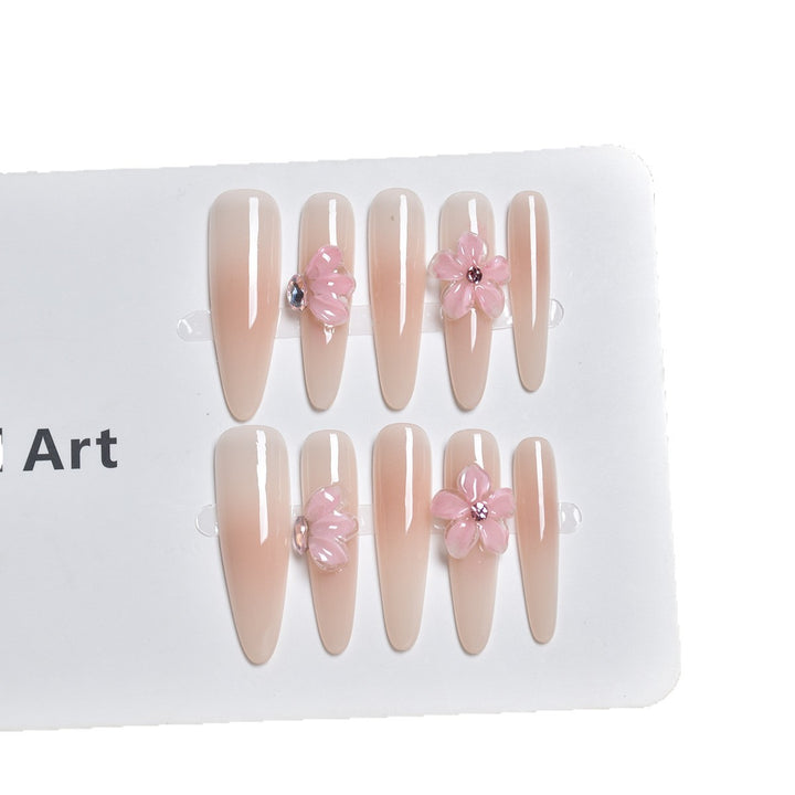 Floral-Design Press-On Nail Extensions Kalsten