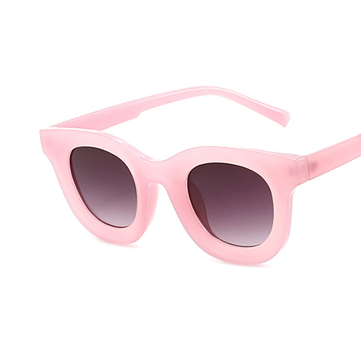 Retro-Inspired Clear Frame Sunglasses