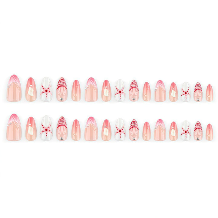 Elegant sea motif artificial nails Kalsten