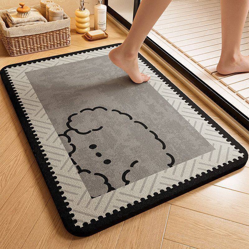 Playful Dog-Themed Bath Mat Kalsten