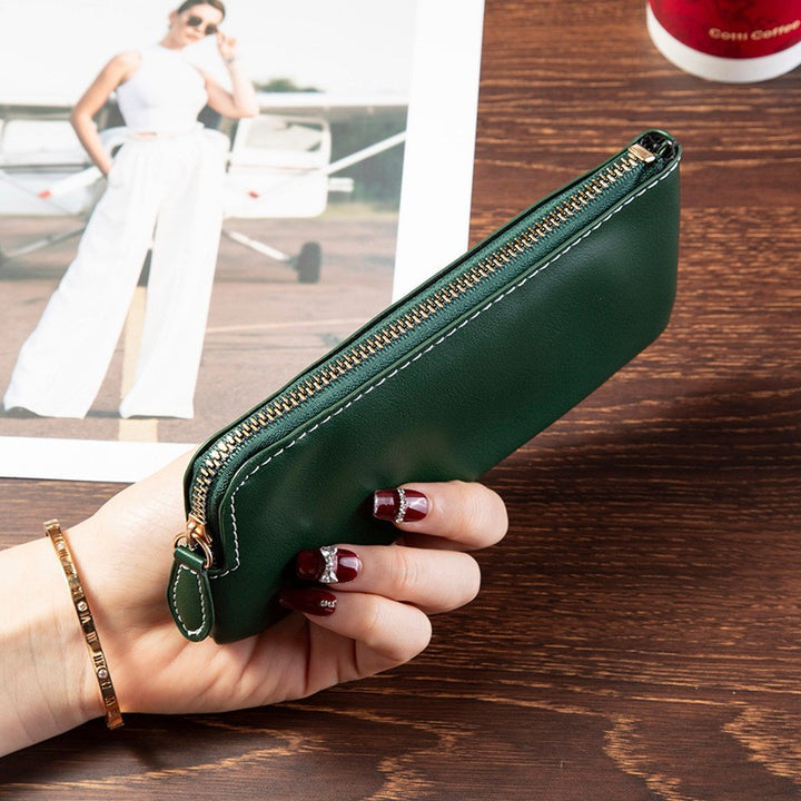 Premium Leather Zippered Travel Wallet Kalsten