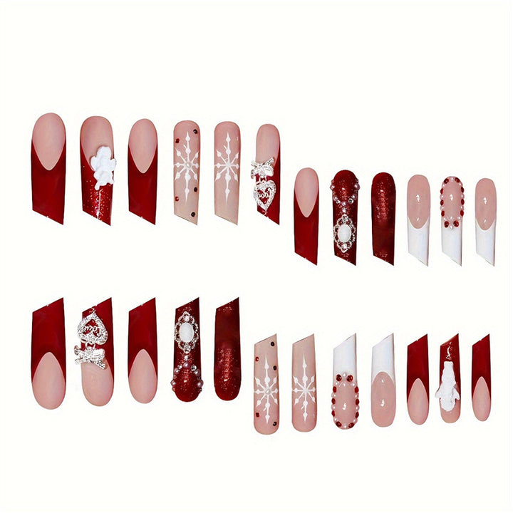Holiday-Themed Press-On Nail Art Set Kalsten