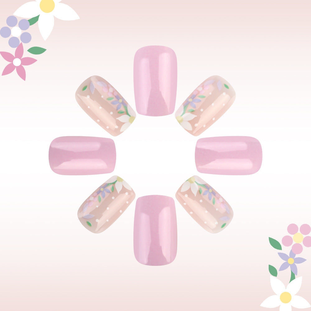 Floral Art Press-On Nail Design Kalsten