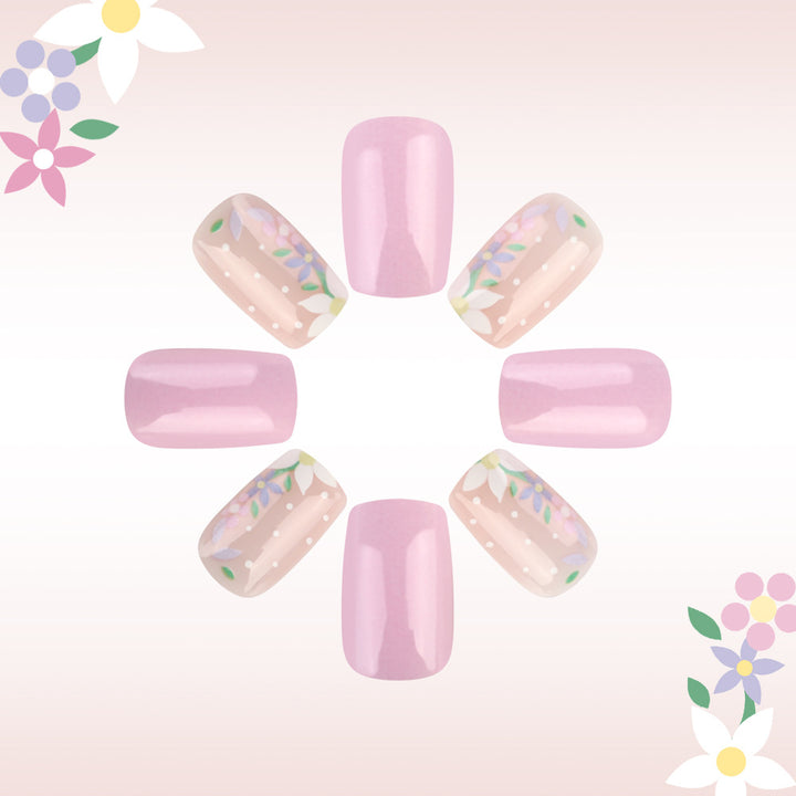 Floral Art Press-On Nail Design Kalsten