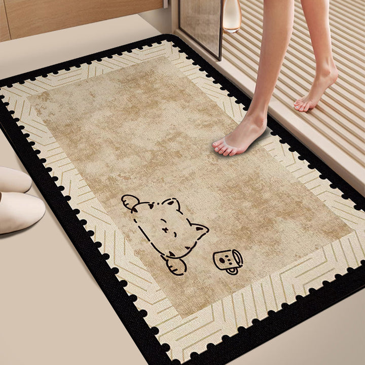 Plush Dog-Themed Bath Mat Kalsten