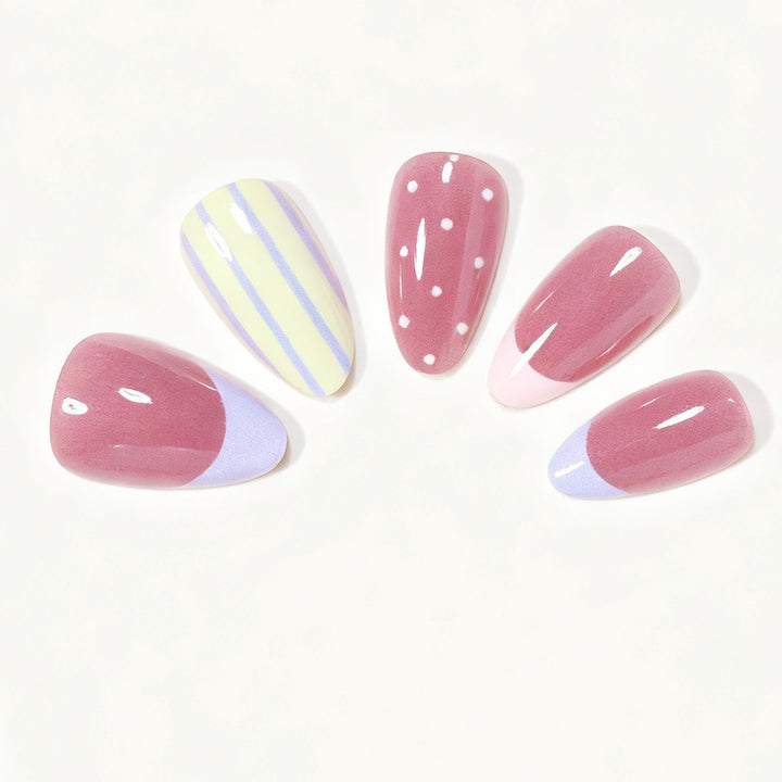 Artistic Press-On Nail Tips with Unique Patterns Kalsten
