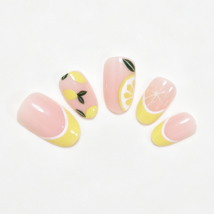 Citrus-Inspired Nail Art Design Kalsten