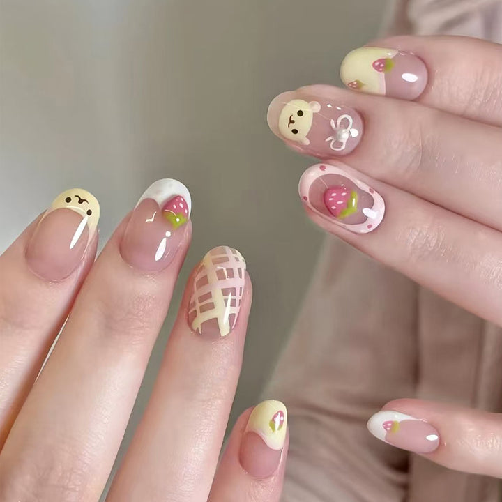 Decorative Fruit-Themed Press-On Nails Kalsten