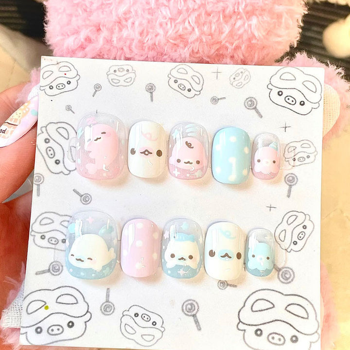 Cute Character Press-On Nail Art Set Kalsten