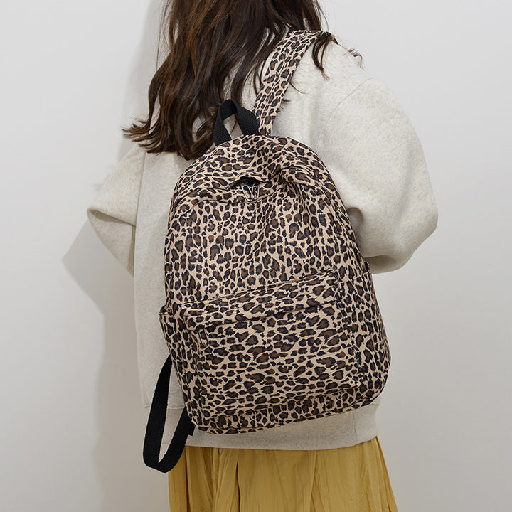 Stylish Backpack in Leopard Print Kalsten