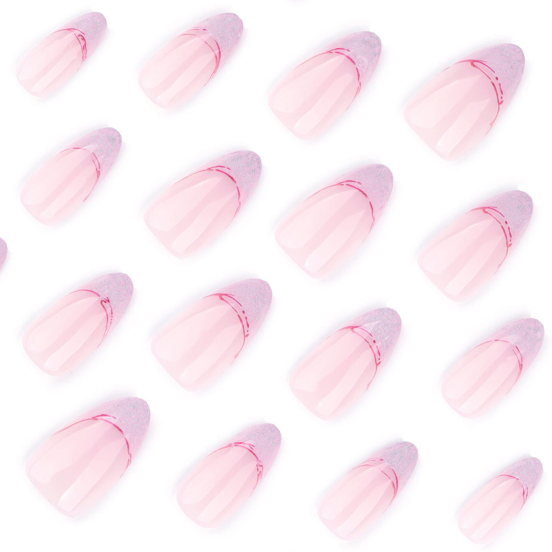 Artful Stiletto Nails with Glitter and Ombre Design Kalsten