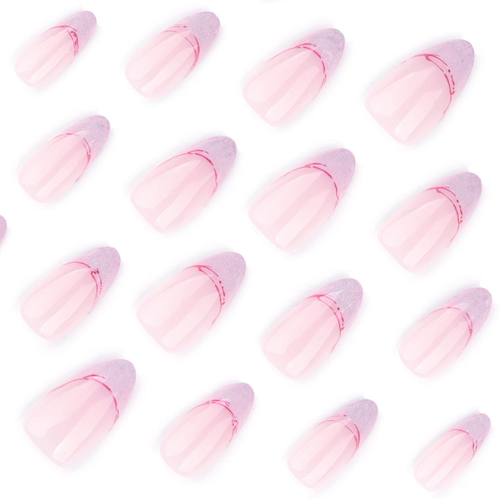 Artful Stiletto Nails with Glitter and Ombre Design Kalsten
