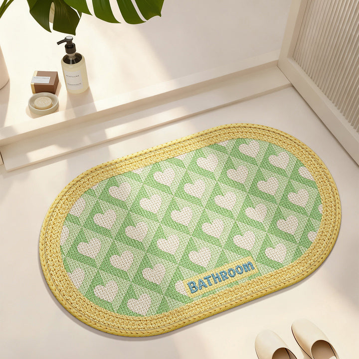 Heart-Patterned Bathroom Mat Kalsten