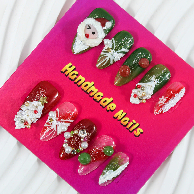 Artificial nails with festive Christmas design Kalsten